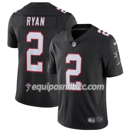 Camiseta Hombre NFL Atlanta Falcons Matt Ryan 2 Nike Negro